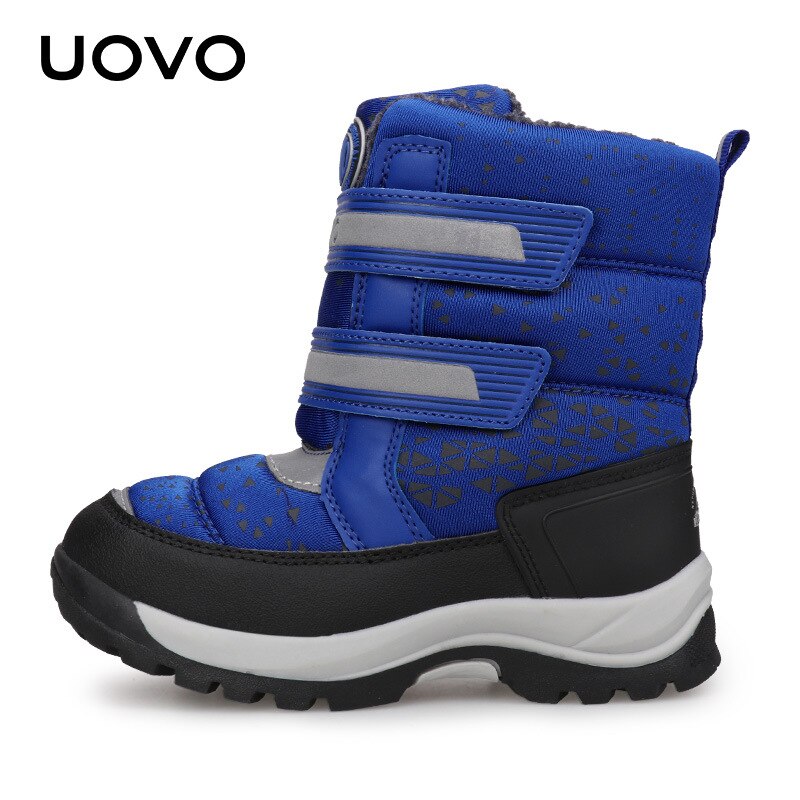 Meisje Snowboots Uovo Winter Platform Jongens Laarzen Kinderen Rubber Anti-Slip Schoenen Voor Meisje Waterdichte Warme Winter Schoenen kids Laarzen: Blauw / 13.5