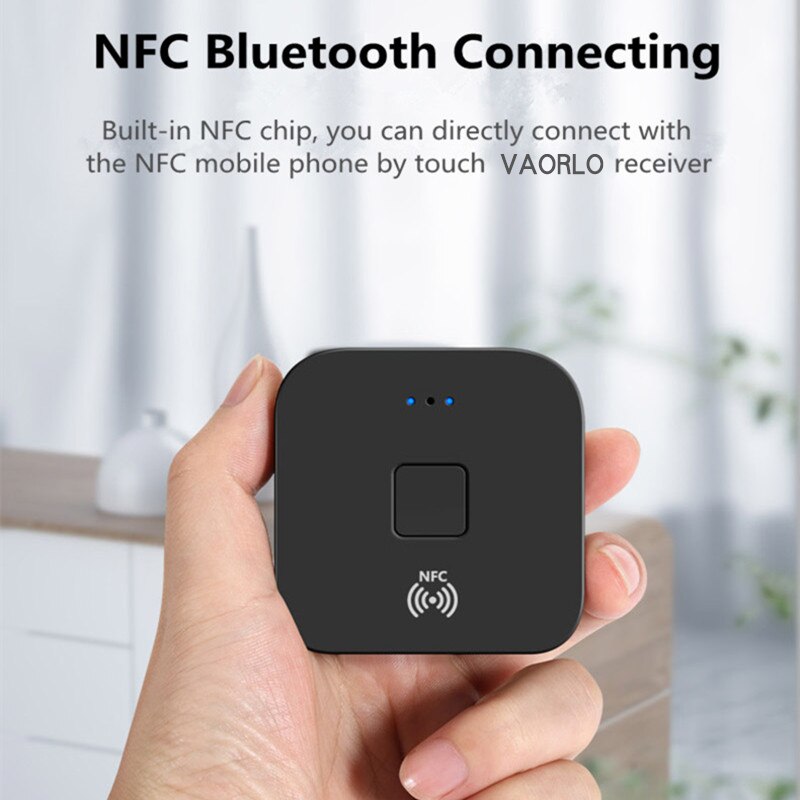 Vaorlo Nfc Receiver Bluetooth 5.0 Adapter Met 3.5 Mm Aux Jack Voor Auto Kit Luidspreker En Koptelefoon Draadloze Ontvanger Stereo muziek