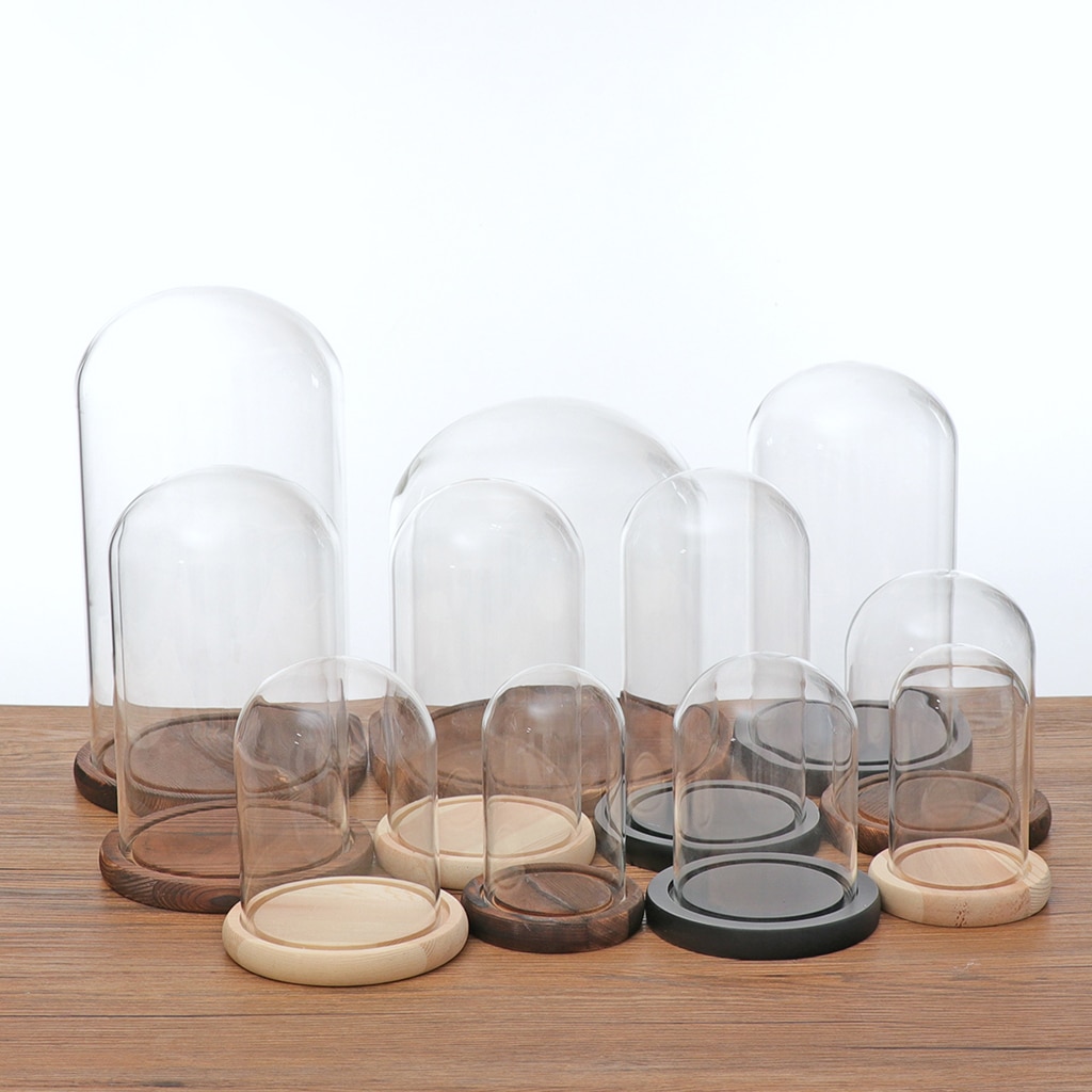 Klart glas lock landskap vas terrarium behållare blomhållare kupol för jul bröllop heminredning