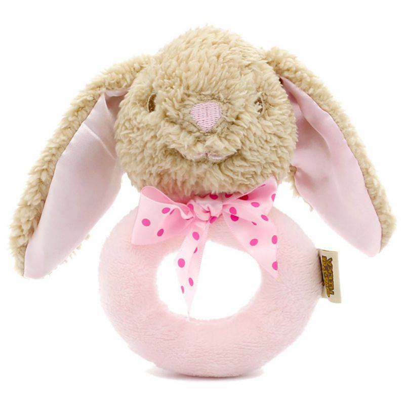 Soft Bunny Huidvriendelijke Bite Baby Benodigdheden 0-5T Vier Stuk Baby Zingen Sussen Handdoek Speeksel handdoek Bib Hand Rammelaar
