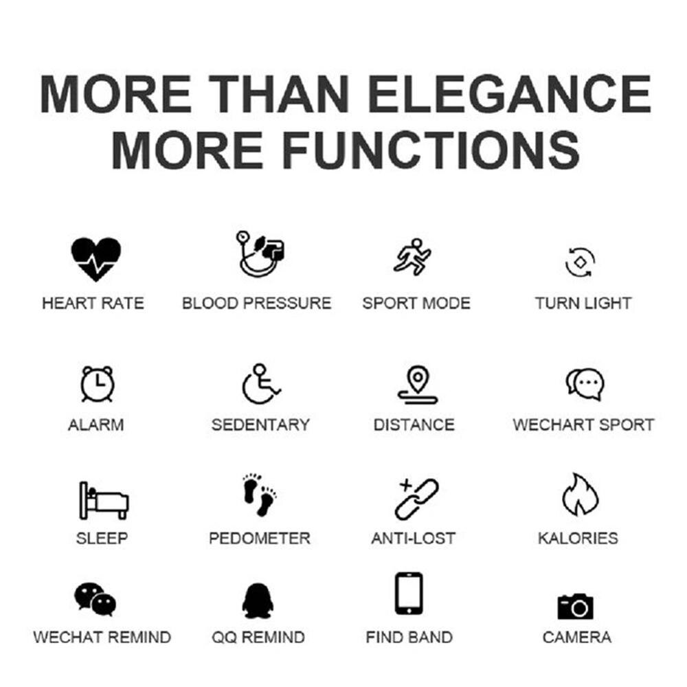 H8 Smart Bracelet Watch Women Lady Blood Pressure Band Heart Rate Monitor Fitness Tracker Wristband IP67 Waterproof Smartwatches