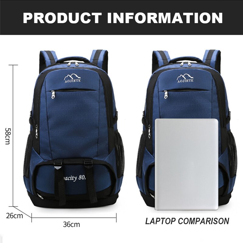 Super Grote Capaciteit Mannen Rugzak Nylon Rugzak Voor Mannen Waterdichte Laptop Rugzak Vrouwen Outdoor Camping Tas Mannelijke