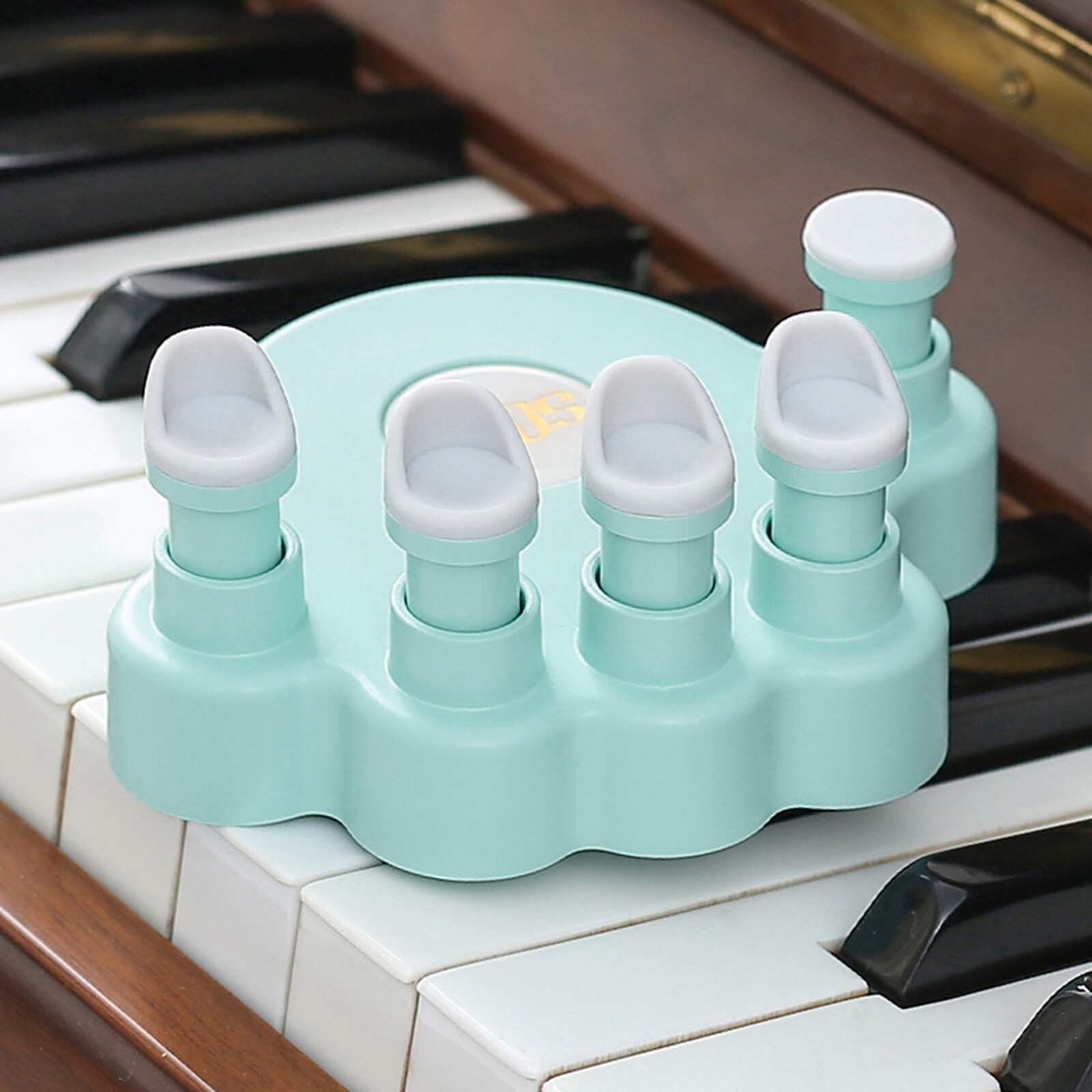 Piano Finger Trainers Strength Training Tools Finger Correctors Soft Finger Pads Piano Keyboard Finger Training 5 Round Keys