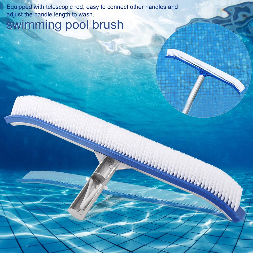 18in swimmingpool vægbørste rengøringsværktøjer aluminium håndtag til dam spa fjedebassiner renere swimmingpool renere