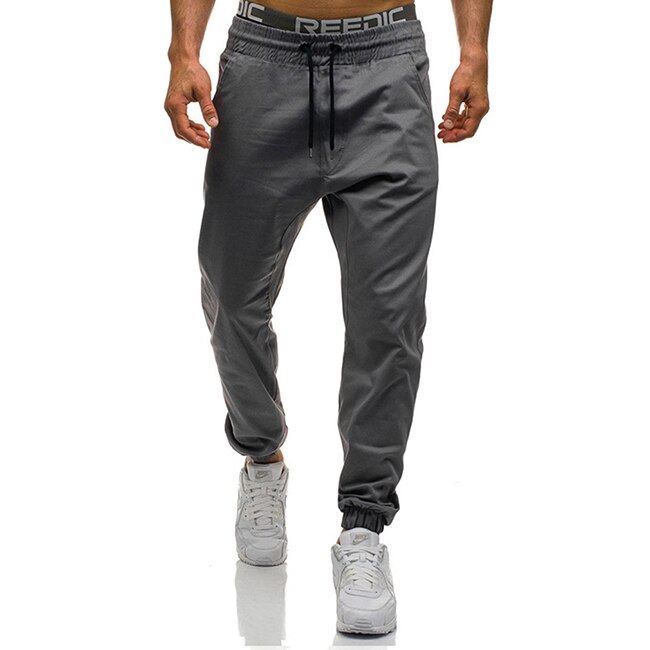 Running Jogging Broek Mannen Katoen Zachte Bodybuilding Joggers Joggingbroek Harem Lange Broek Fitness Sport Training Broek: gray / M