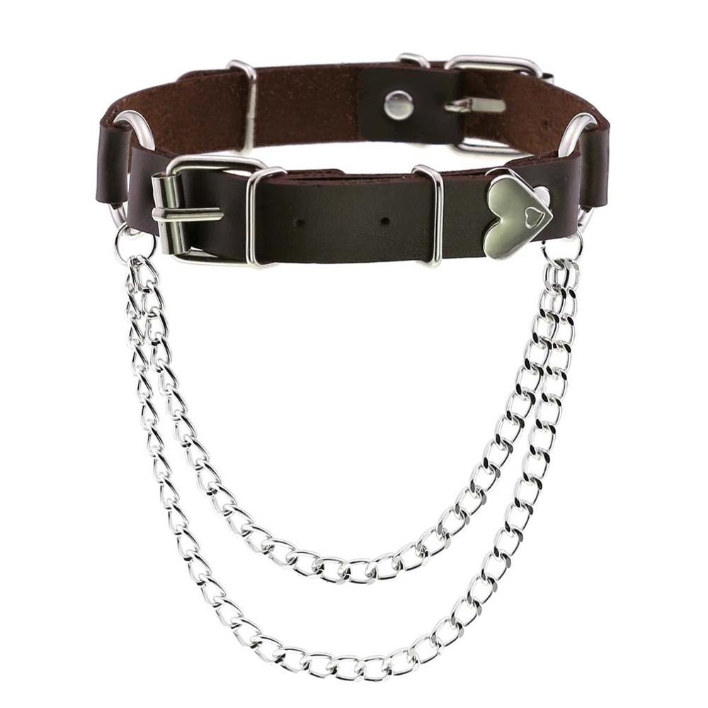 Perzik Hart Choker Ketting Goth Kleding Harajuku Ketting Punk Gothic Kwastje Hals Ketting Sieraden Voor Vrouwen Valentijnsdag: Licht Geel Kleur