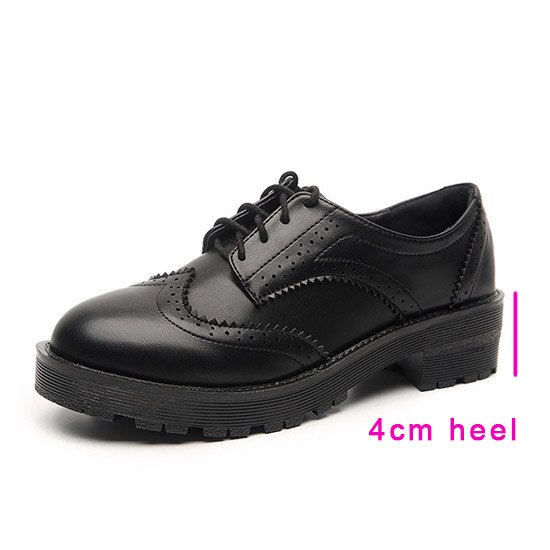 Gicoiz Plateau Oxford Derby Stringate Donna – Pumps Brogue Con Tacco A Blocco 5cm - 3
