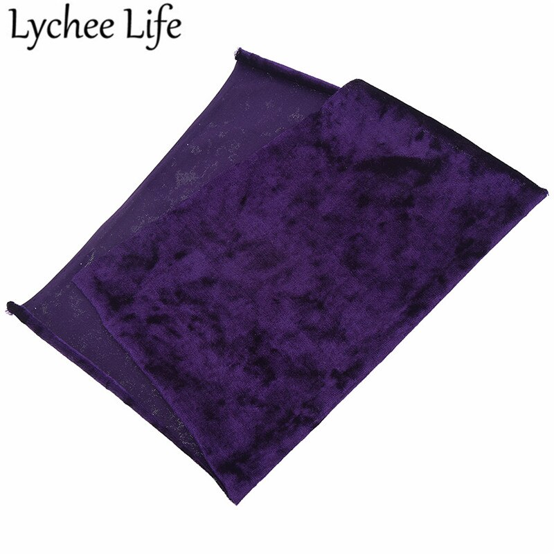 Lychee Life A4 Polyester Spandex Velvet Fabric 29x21cm Colorful Flexible Cloth Fabric DIY Handmade Sewing Accessories Supplies: 7