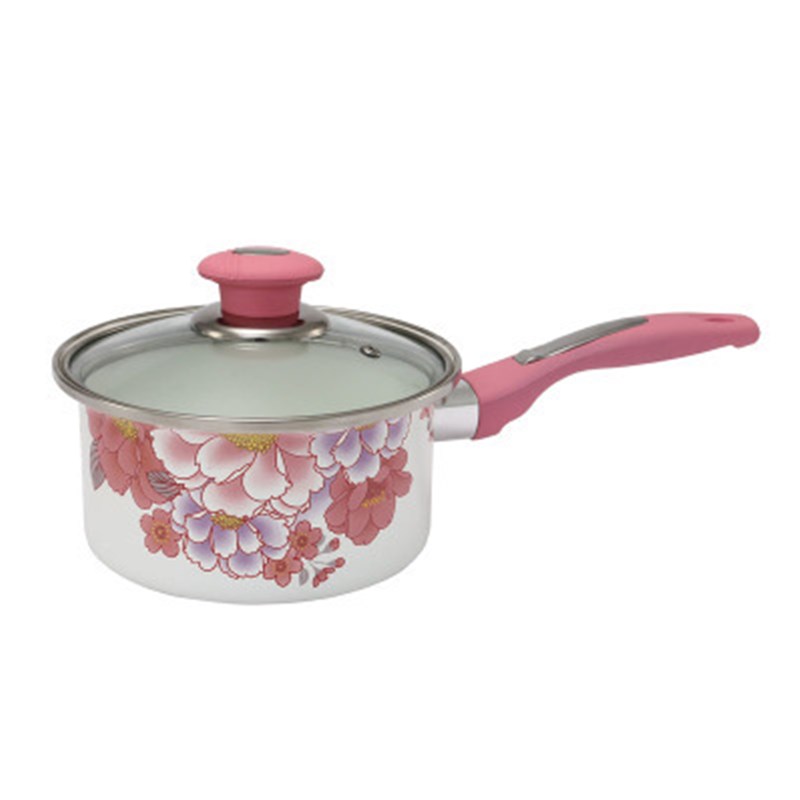 Non-stick Melk Pot Emaille Melk Pot Hete Melk Kleine Pot Shabu-Shabu Verdikte Non-stick Fornuis inductie Kookplaat Universele 15Cm