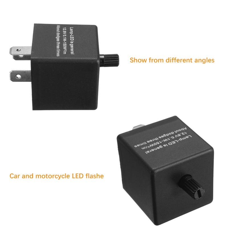 3-Pin Auto Motorfiets Led Flasher Relais Universele 12V Elektronische Verstelbare Freauency Richtingaanwijzer Blinker Auto Accessoires