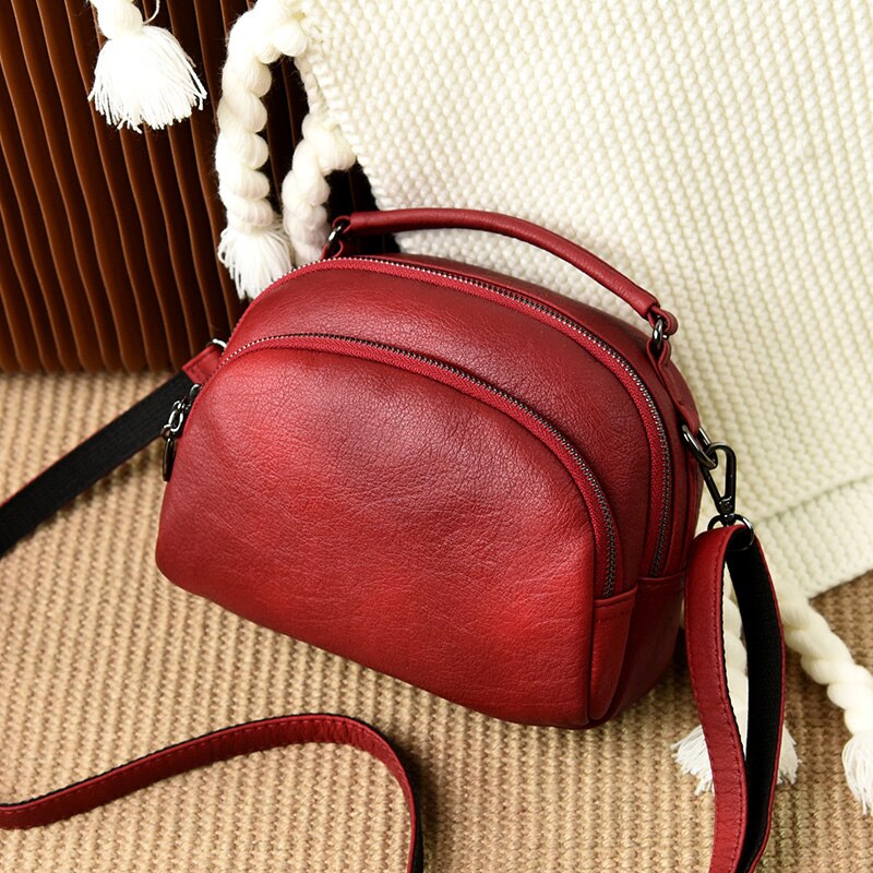 Handtas voor dames leren schoudertassen casual rode tote dames handtassen eenvoudige handtas met handvat aan de bovenkant dames crossbody tas