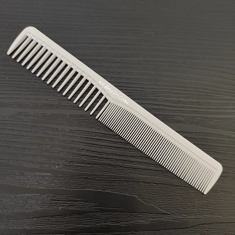 Peine de corte de pelo peine Antiestático de cabeza plana cepillo de corte de pelo herramientas de salón accesorios de peluquería: Gris