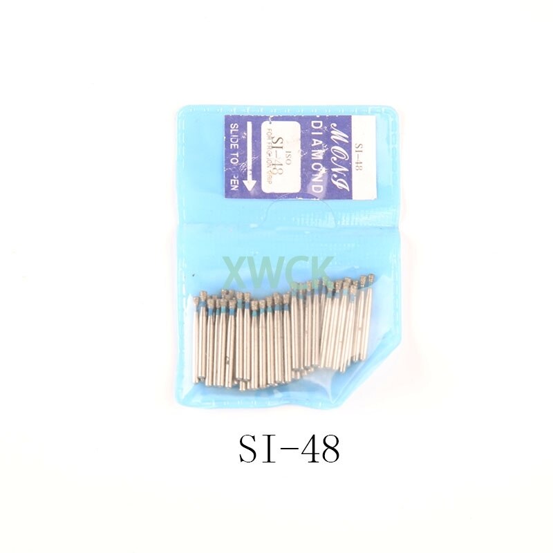 50pcs/bag Dental Teeth Polishing Burs Dental Diamond Polishers for Polishing Smoothing Teeth Polishers: Si-48