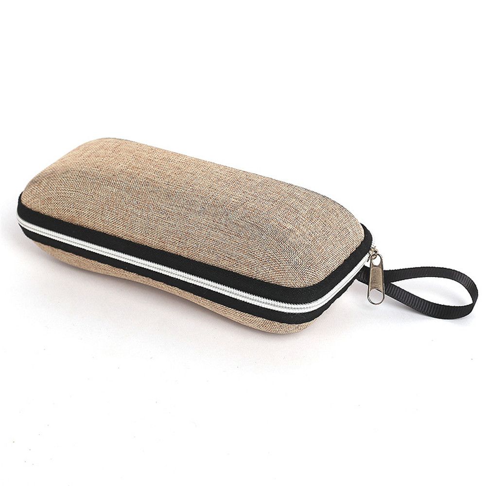Mode Vintage Rits Draagbare Brillen Etui Bril Doos Bril Houder Brillen Accessoires: green