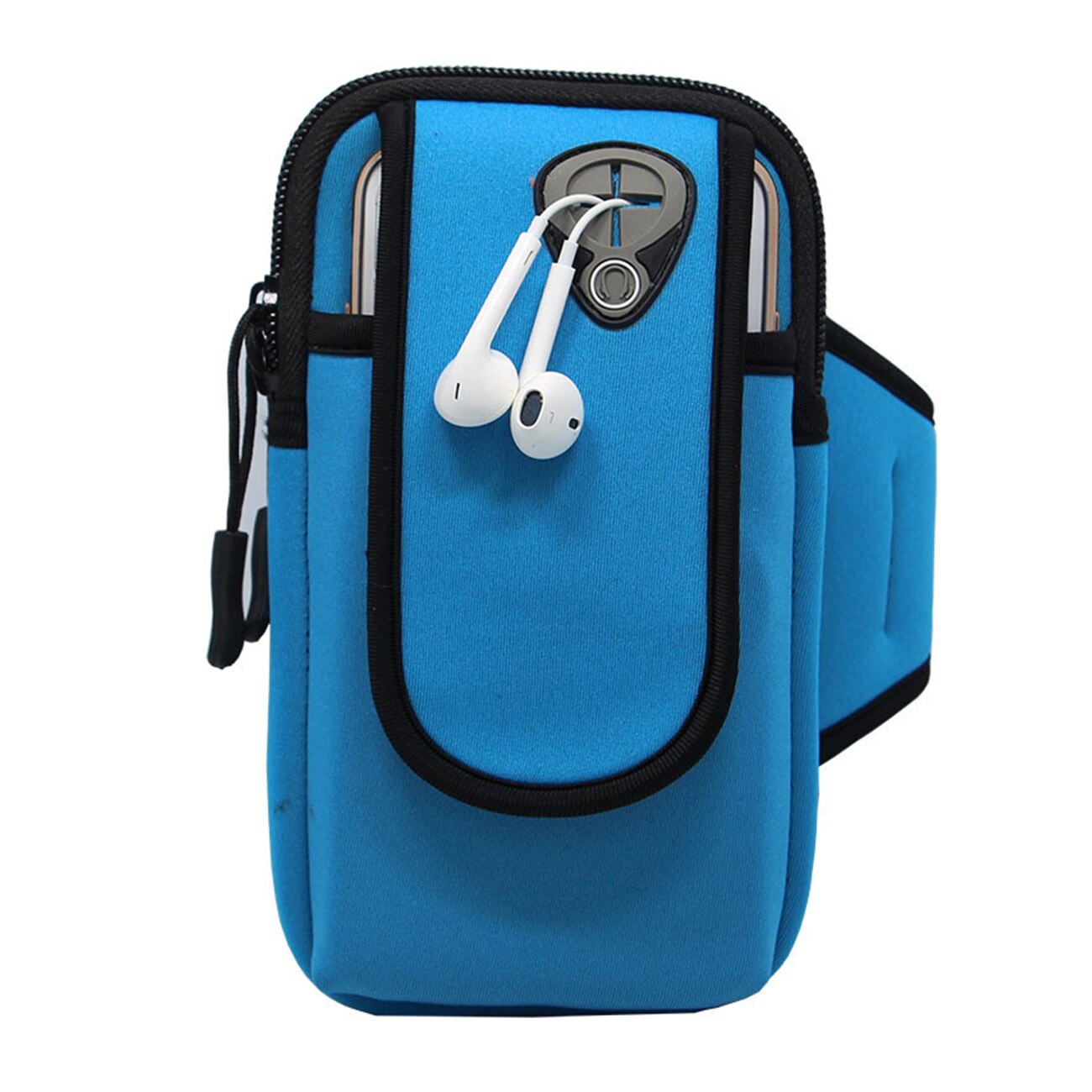 Borsa da braccio sportiva impermeabile universale da 6 ''esecuzione da Jogging palestra fascia da braccio Sport all'aria aperta custodia per telefono custodia custodia: Light blue