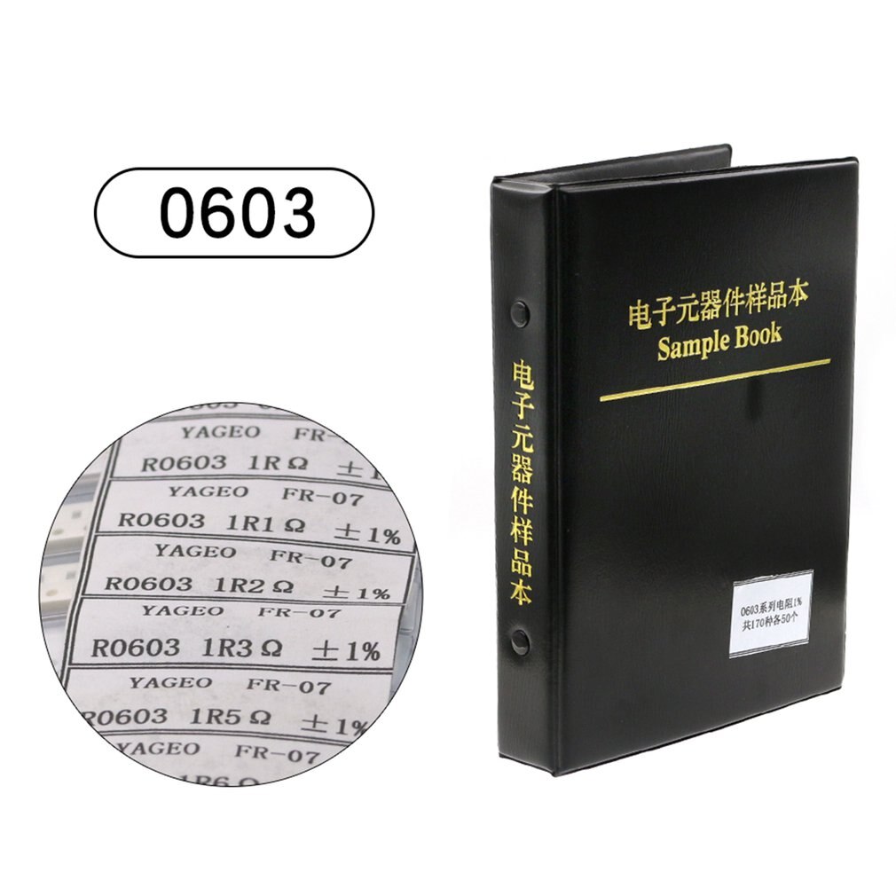Kit surtido de resistencias SMD 0603, 1 ohm-10m ohm 1% 60valuesX, 25