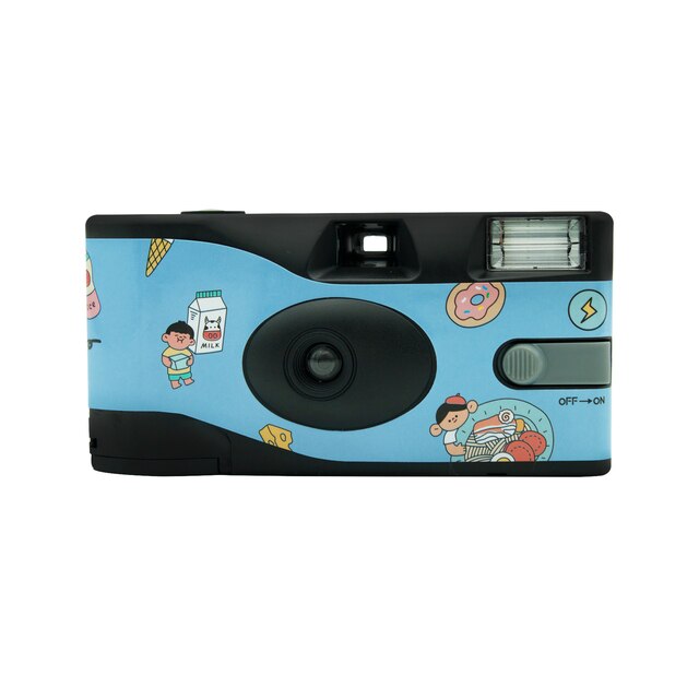 2022 Single Use One Time Disposable Film Camera with Flash 27 Exposure Photos 31mm F11 30mm F9 ISO400 FYE Retro Camera: blue