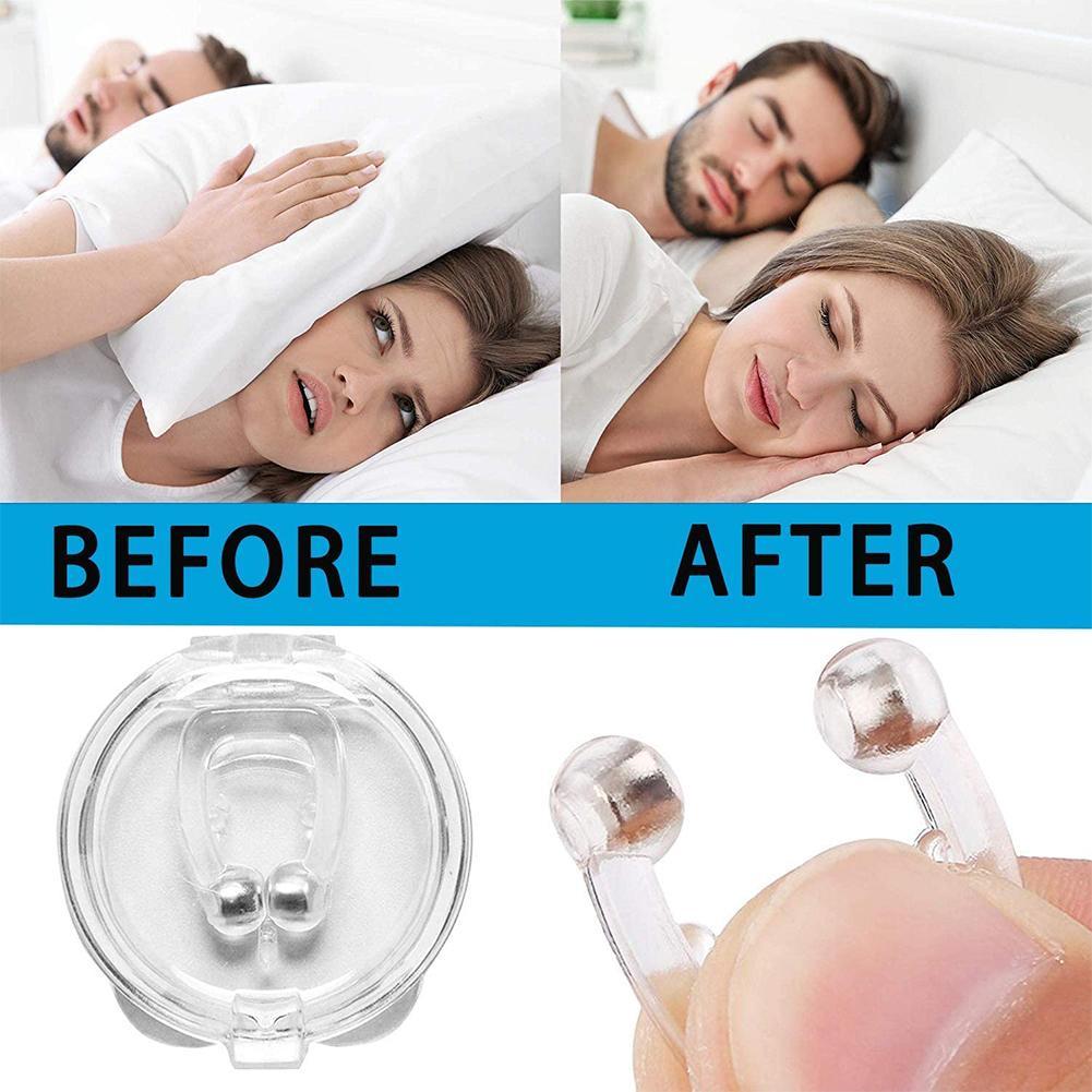 4 Teile/satz Silikon Magnetische Anti schnarchen halt Schnarchen Schutz Liefert Schlaf Nase Schlafapnoe Hilfe Nacht Gerät Schlafen Fach Clip Z5Z8