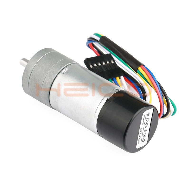 25/37mm Diameter DC Gear Motor Hall Encoder Optische Incrementele Encoder Motor Snelheid Hoge Precisie Met Beschermhoes