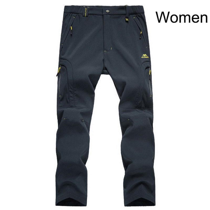 Cavalrywolf feminino outono inverno lã interior caminhadas calças de esportes ao ar livre à prova dwaterproof água acampamento esqui feminino