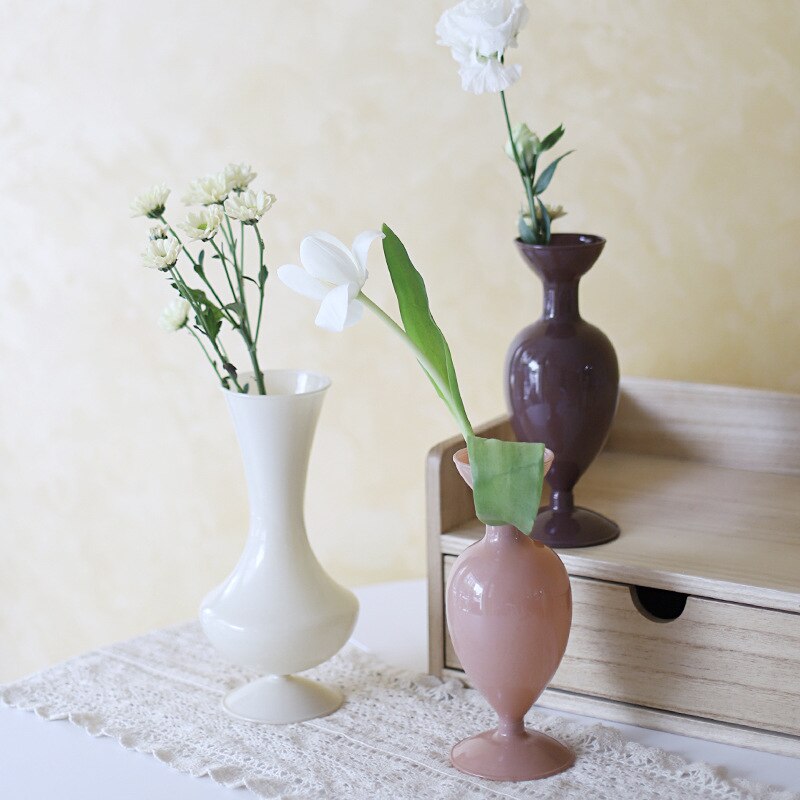 Vilead Glas nordisch Stil Vase Hydrokultur Terrarium Anlage Halfter Flasche für Heimat Sekretariat Balkon Wohnzimmer Hochzeit Esszimmer Dekor
