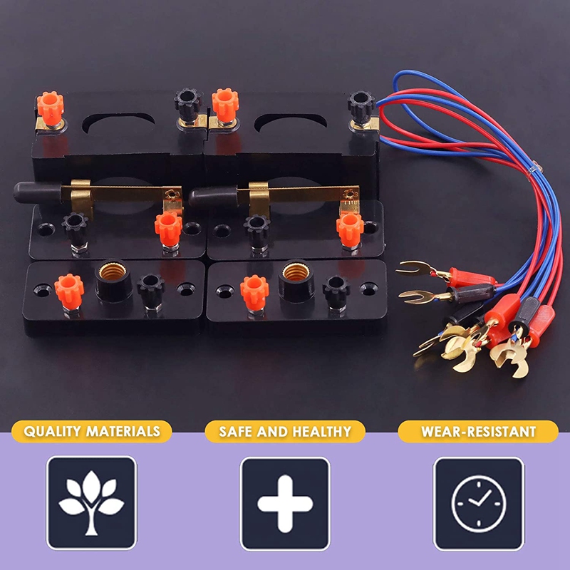 Labs Physics Experiment Basic Beginner Circuit Kit, Including Interconnect Circuit Wire,Single Pole Single Throw Switch