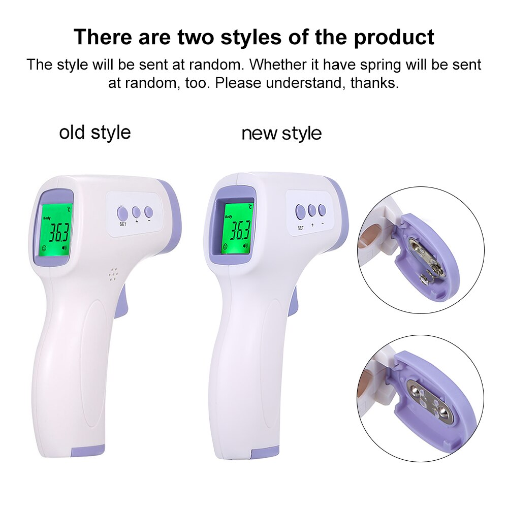 Non-contact Thermometers Forehead Temperature Measurement LCD Three Colors Backlight Digital Infrared Thermometer