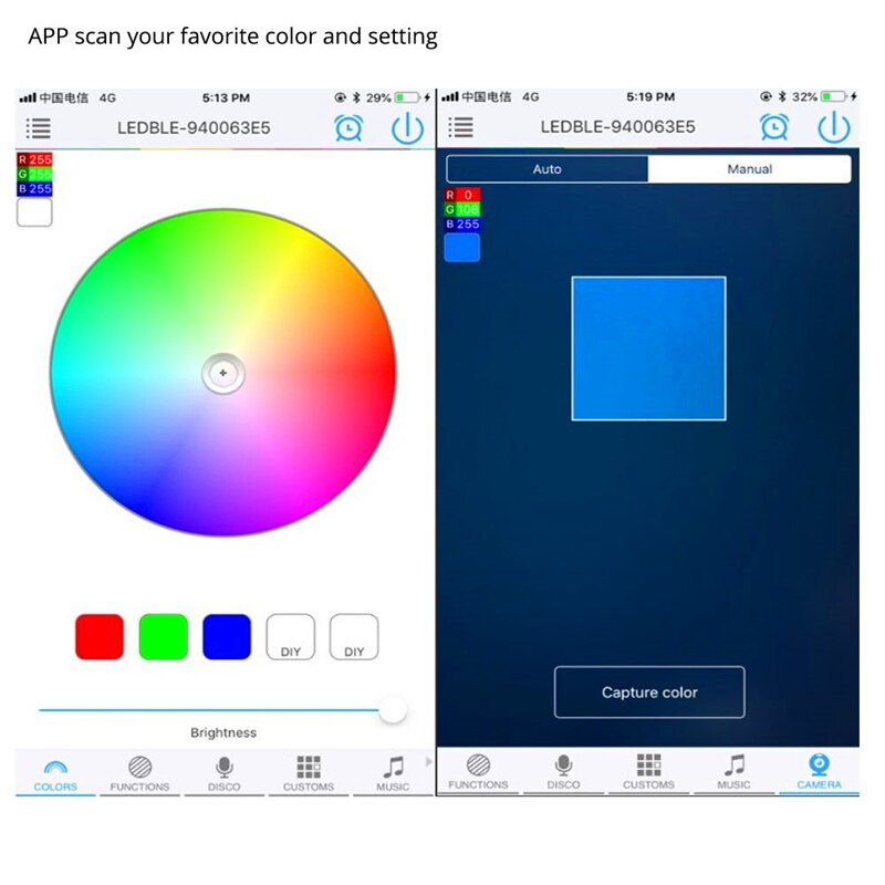 DC 12V 24V Mini BT LED RGBW Controller 4Channel Bluetooth RGBW Led Controller IOS Android APP for RGB RGBW RGBWW LED Strip Light