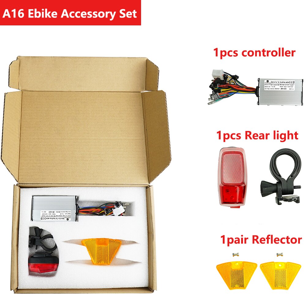 ADO Accessories Set For A16 A20 A20F A26 Ebike 3pcs Original Replacement Parts 350W/500W DC Motor Controller Rear light Reflecto: A16 Accessories Set