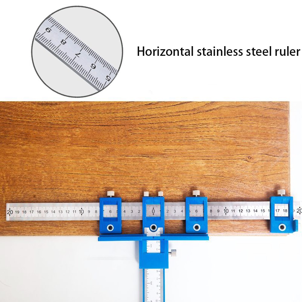 Woodworking Drill Punch Locator Jig Drill Guide Cabinet Handle Knob Template Locator Hole Punch Tool for Woodworking