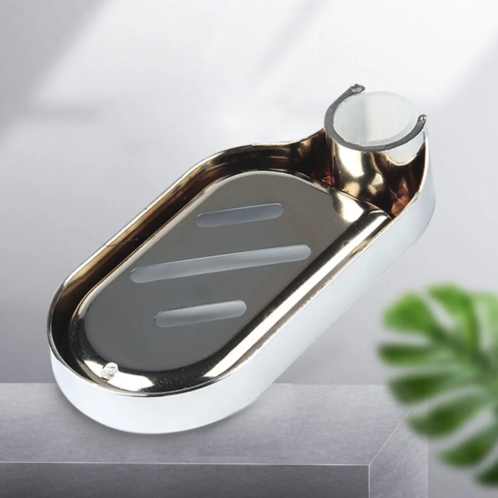 Rail de douche en plastique de 25mm, boîte à porte-savon, palette de savon, tige de douche, barre coulissante ABS chromé pour barre coulissante, plateau de salle de bains