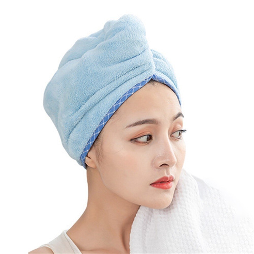 Secador de microfibra para cabello, toalla de secado rápido, gorro de turbante, herramienta de baño para el hogar