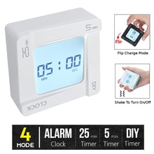 LED Alarm Clock Digital Flip Vibration Reminder Countdown Timer Snooze Time Adjustable Bedside Kitchen Desktop Timer Supplies