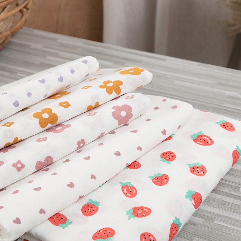40s dobbeltlags trykt gasbind ansiktsmaske stoff sy baby pyjamas og undertøy stoff
