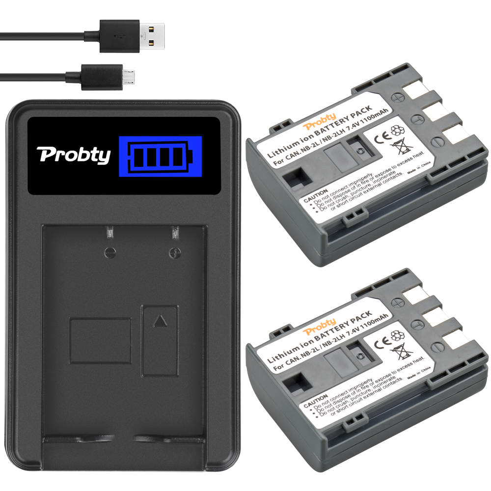 NB-2LBattery&Charger for CANON Digital EOS 350D/400D Rebel XT XTi NB-2JH NB-2L ZR-100 ZR100 ZR200 ZR300 ZR400 ZR500 ZR600 ZR700