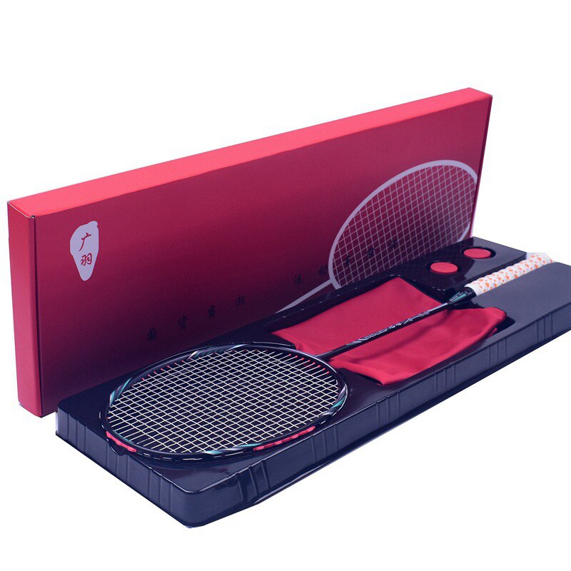 6u 100% raquetes de badminton carbono profissional g4 ultraleve raquete ofensiva e defensiva 24-32lbs padel esportes com caixa presentes: White with box