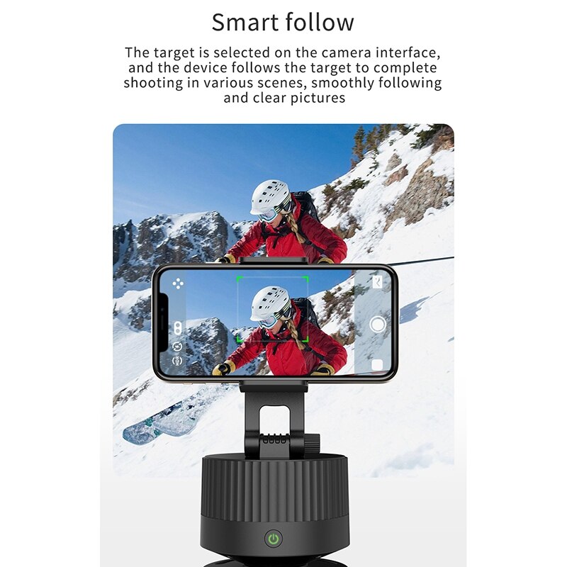 Selfie Stick stabilizzatore cardanico per Smartphone rotazione a 360 ° monitoraggio Smart Camera Phone Mount treppiede supporto per Selfie