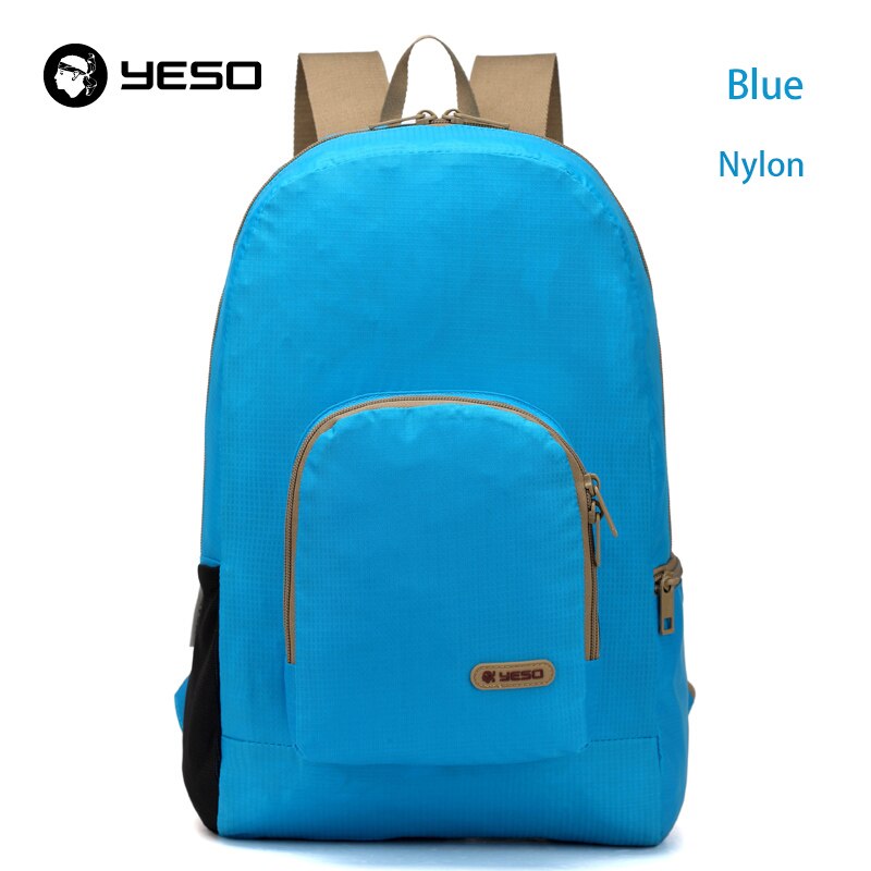 YESO Neue Männer Faltbare Rucksack Für Teenager Lässig Reise Rucksack Wasserdichte Tragbare Klapp Rucksack Frauen Nylon Taschen: blue