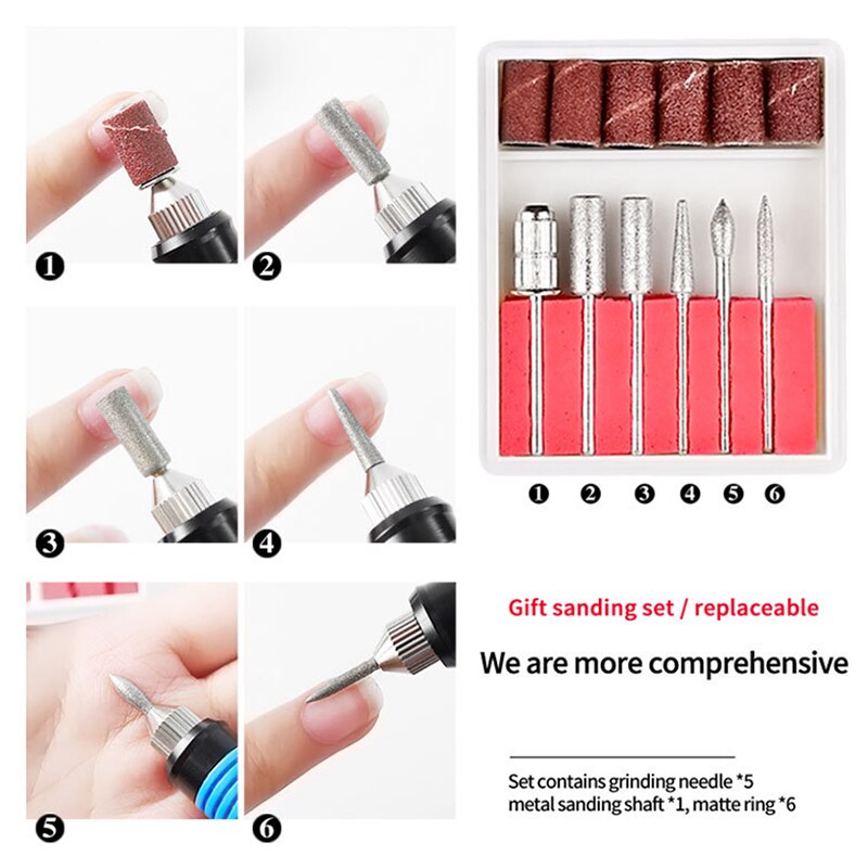 Electric Nail Drill Machine sander nail electric Manicure machine USB Charging nail drill Machine Nail File Equipment Tools