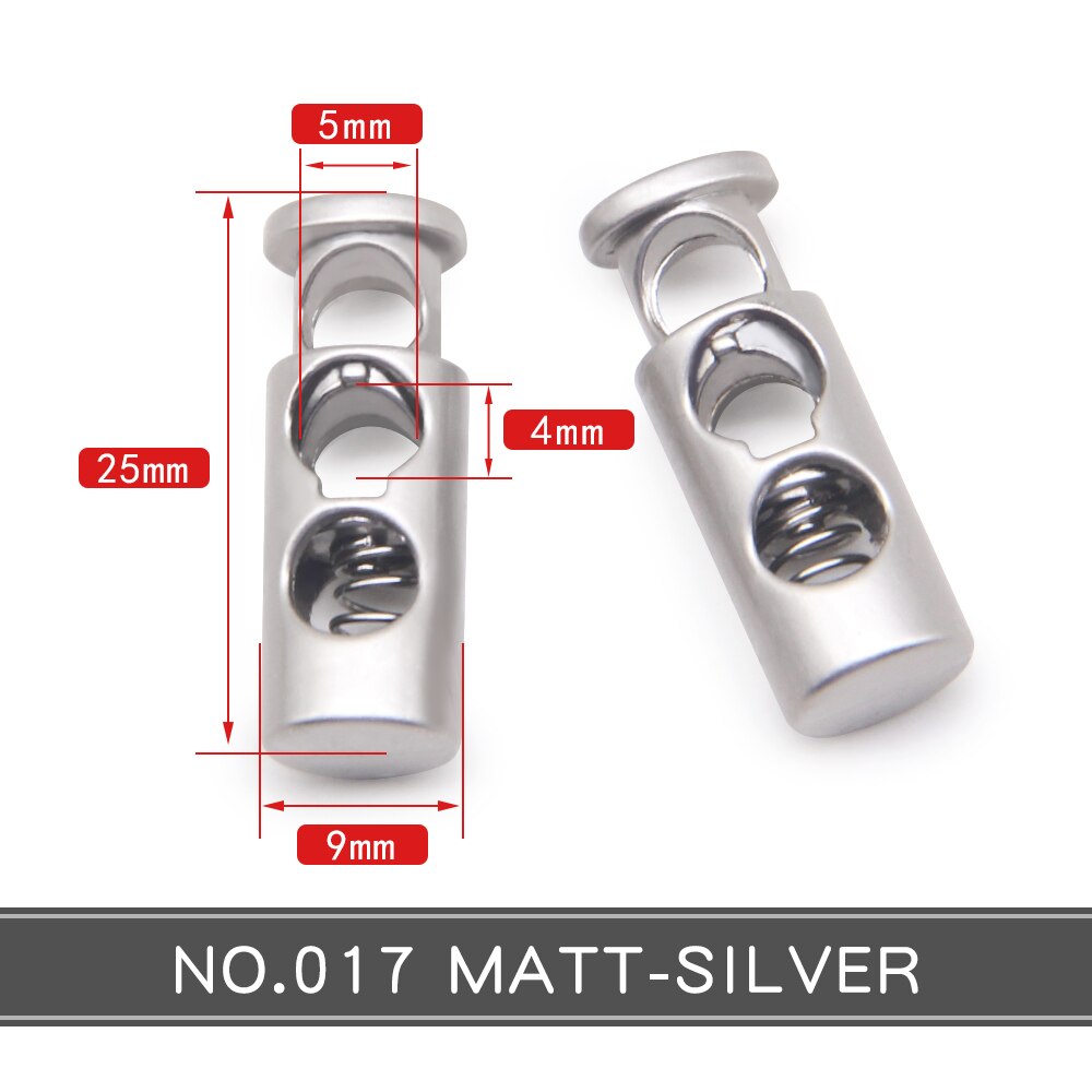 10 stk vintage sølv gunmetal guld ledning lås vippe metal stopper gør-det-selv beklædning syning beklædningsgenstand tilbehør klemme stop: No017 mat sølv 710