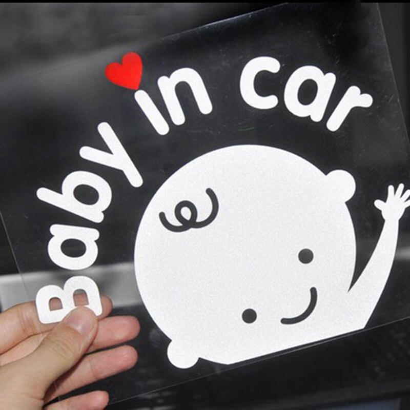 Funny Car Sticker 3D Cartoon Stickers Reflective Baby In Car Warning Safety Sign Car Sticker Baby On Board Sticker