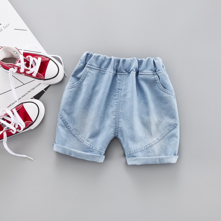 Di estate Dei Capretti Del Bambino Delle Ragazze Shorts Dei Ragazzi Dei Jeans Dei Pantaloni Dei Pantaloni Del Bambino Pantaloni di Scarsità per I Neonati Shorts Ragazze Del Cotone Denim Shorts 1-5Y