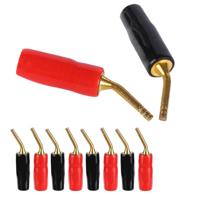 Audio Plug Speaker Plug Bending Gold Plated for Speaker for Audio for Family