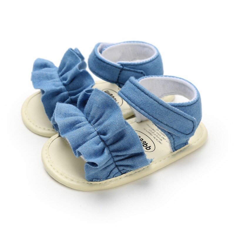Baby Girls Sandals Toddler Anti-Slip Bow Shoes Sandals Baby Soft Soled First Walkers 0-18M
