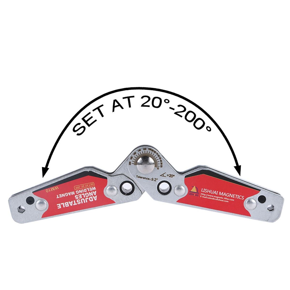 2 size Adjustable Angles 20-200 Degrees Welding Magnet Holder Neodymium Magnet Magnetic Welding Clamp Iron Tools