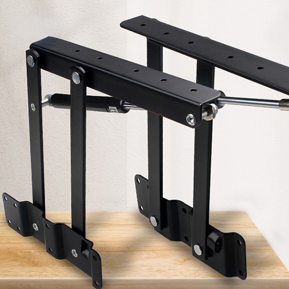 2PCS Folding Hydraulic Coffee Table Hinge Furniture Lifting Top Mechanical Hardware Lifting Table Computer Desk Frame