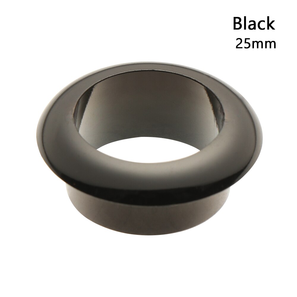 Round Organizer Hardware Cable Clamp Office Computer Grommet Wire Hole Cover Line Box Desk Table Cable Fastener: black-25mm