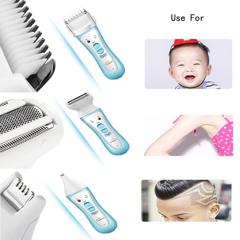 Hair Clipper Powerful Children Shaver Hair Trimmer Waterproof Multifunction Baby Hair Clippers YD-0700