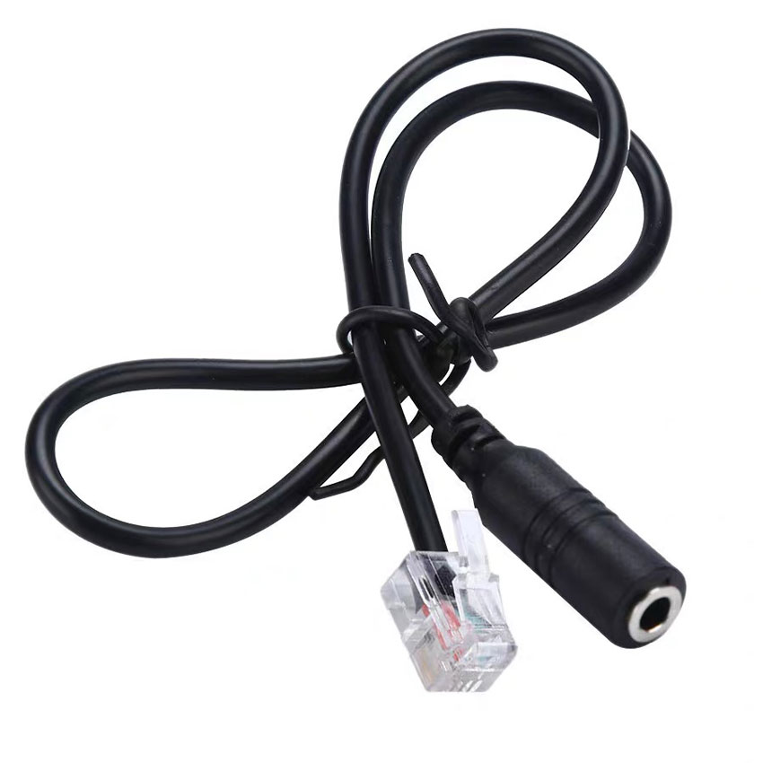3.5mm Audio Adapter Cable 3.5 Jack Female To RJ11 Male For Computer Headset Telephone Smartphone Headset Phone Adapter Converter