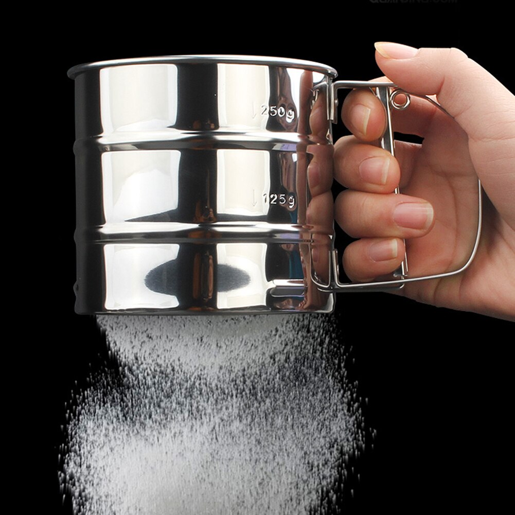 Máquina de tamizado de azúcar de harina, coctelera tamizadora de malla, utensilios de cocina para el hogar